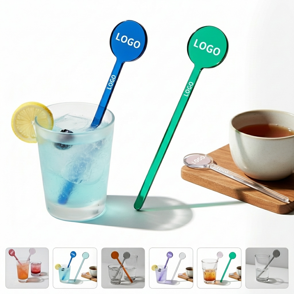 Vibrant Acrylic Drink Stirring Sticks