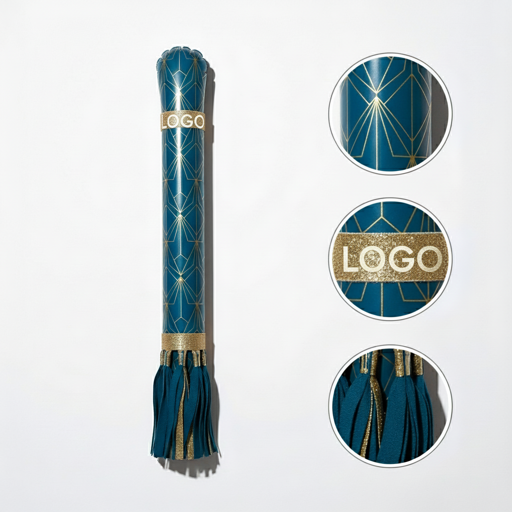 Teal & Gold Tassel Table Accent