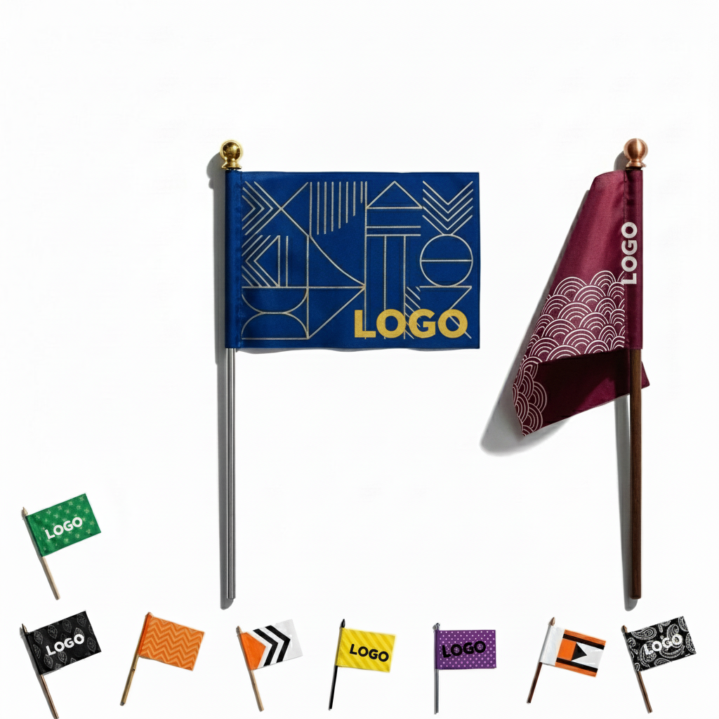 Custom Mini Handheld Flags for Parties, Gardens & Events - 5x8 Inch