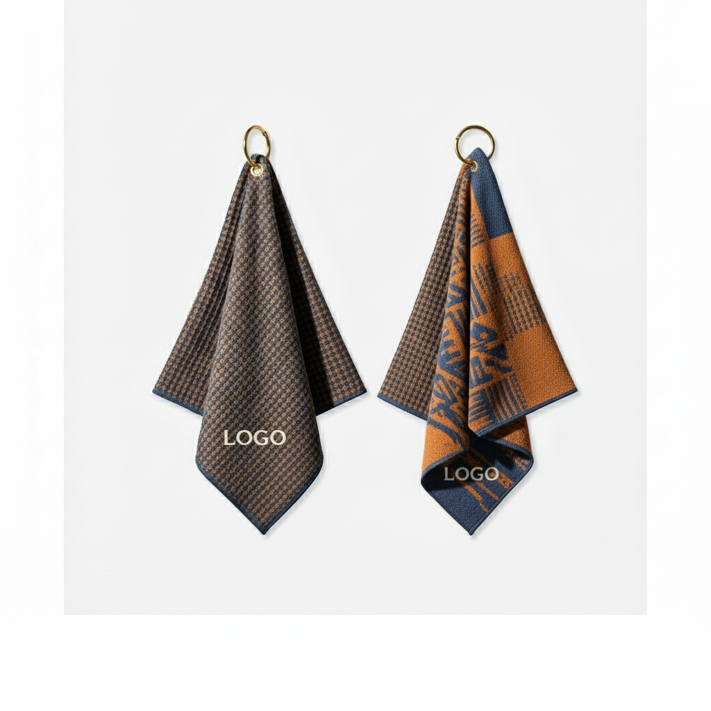 Premium Absorbing Golf Towel with Clip for Easy Bag or Cart Attachment