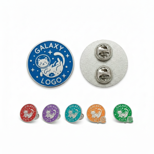 Custom Multi-Color Enamel Metal Badge for Branding - 1.2 Inch