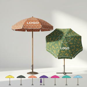 52" Windproof 8-Rib Outdoor Sun Umbrella Set with Base & UV Protection