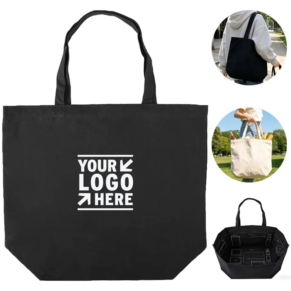 Large Cotton Canvas Tote Bag