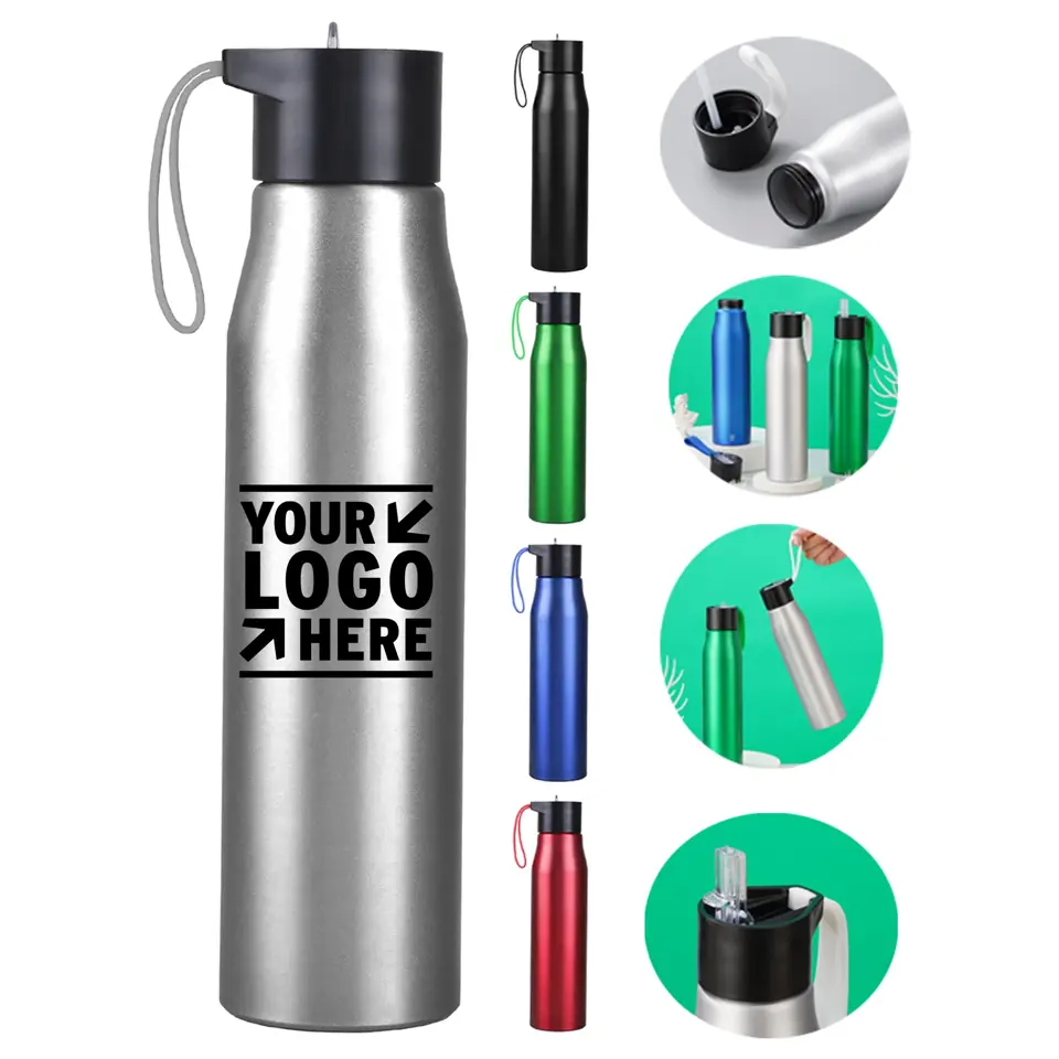 Eco-Friendly Aluminum Water Bottle with Silicone Grip