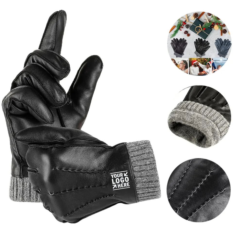 Premium Winter Leather Touch Gloves for Men