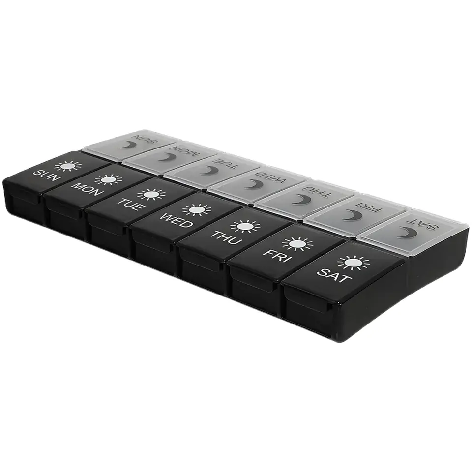 Weekly Medication Organizer with Day and Night Compartments 2