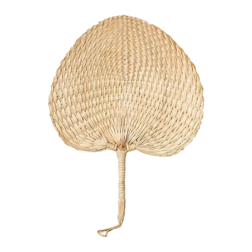 Tropical Breeze Handwoven Leaf Fan 2