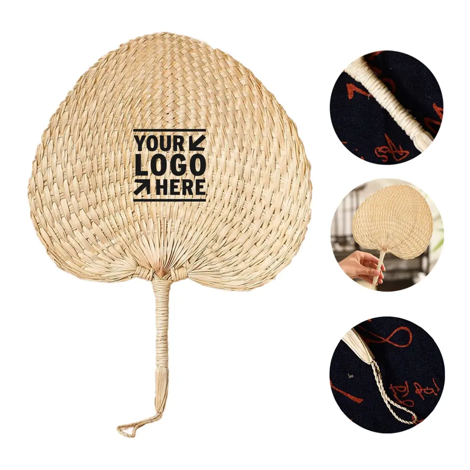 Tropical Breeze Handwoven Leaf Fan