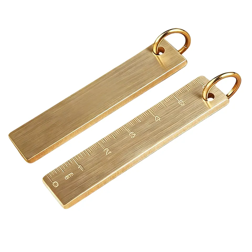 Compact Brass Measurement Keychain 2