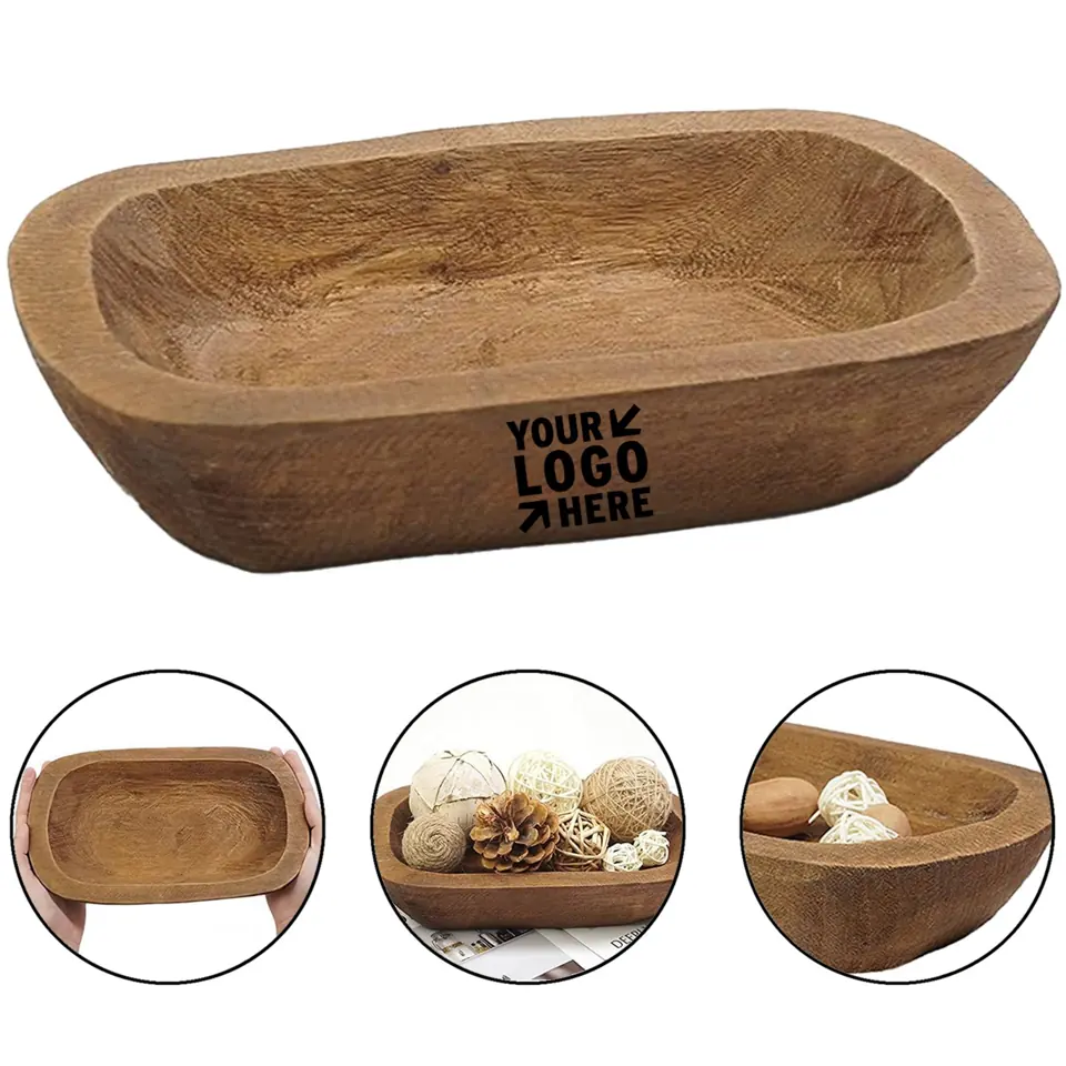 Artisanal Wooden Serving Bowl