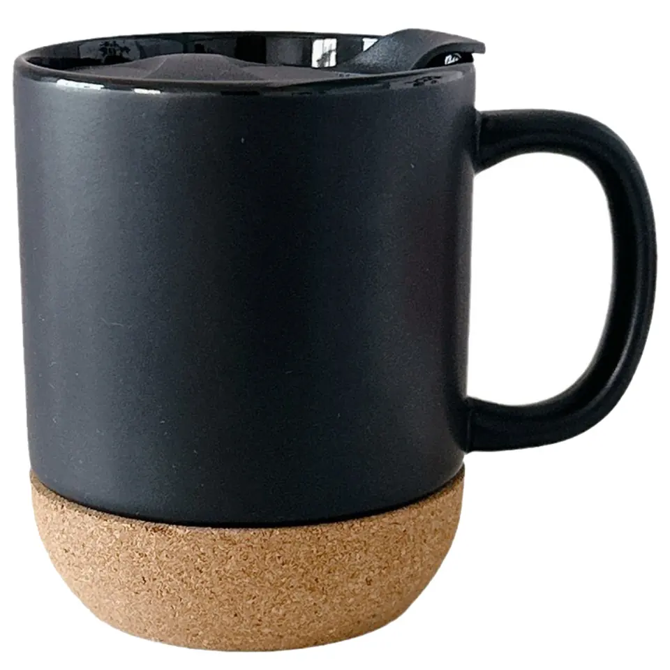 Insulated Ceramic Travel Mug with Cork Base 2