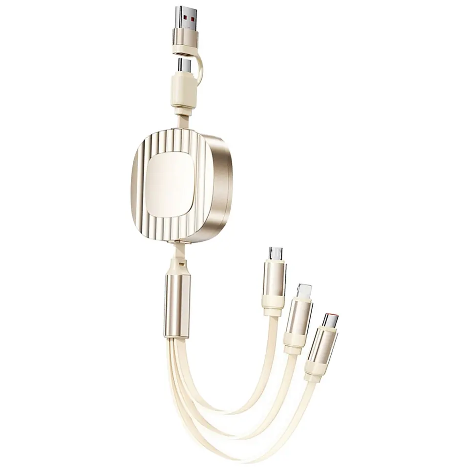 Compact Triple-Port Retractable Charging Cable 2