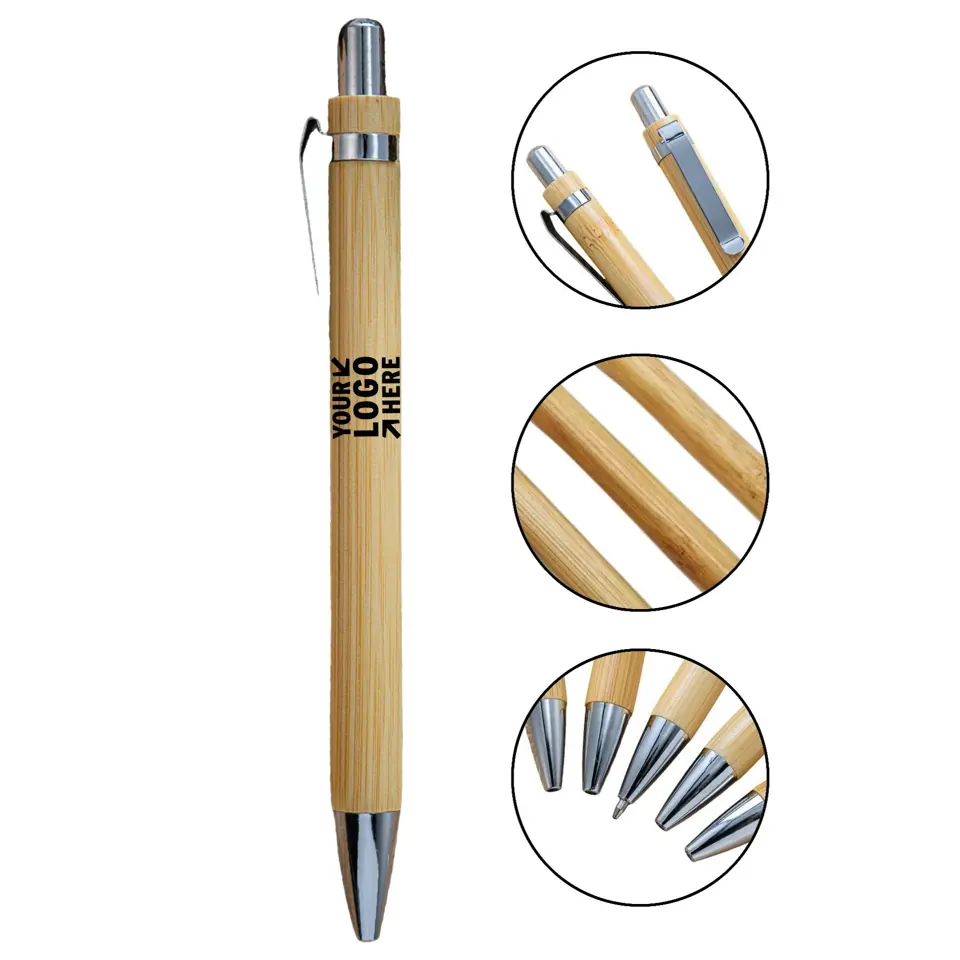 Eco-Friendly Bamboo Retractable Pen