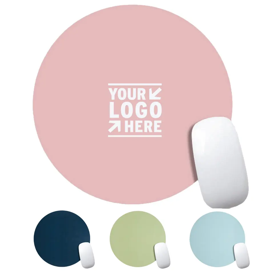 Circular Leather Mouse Mat