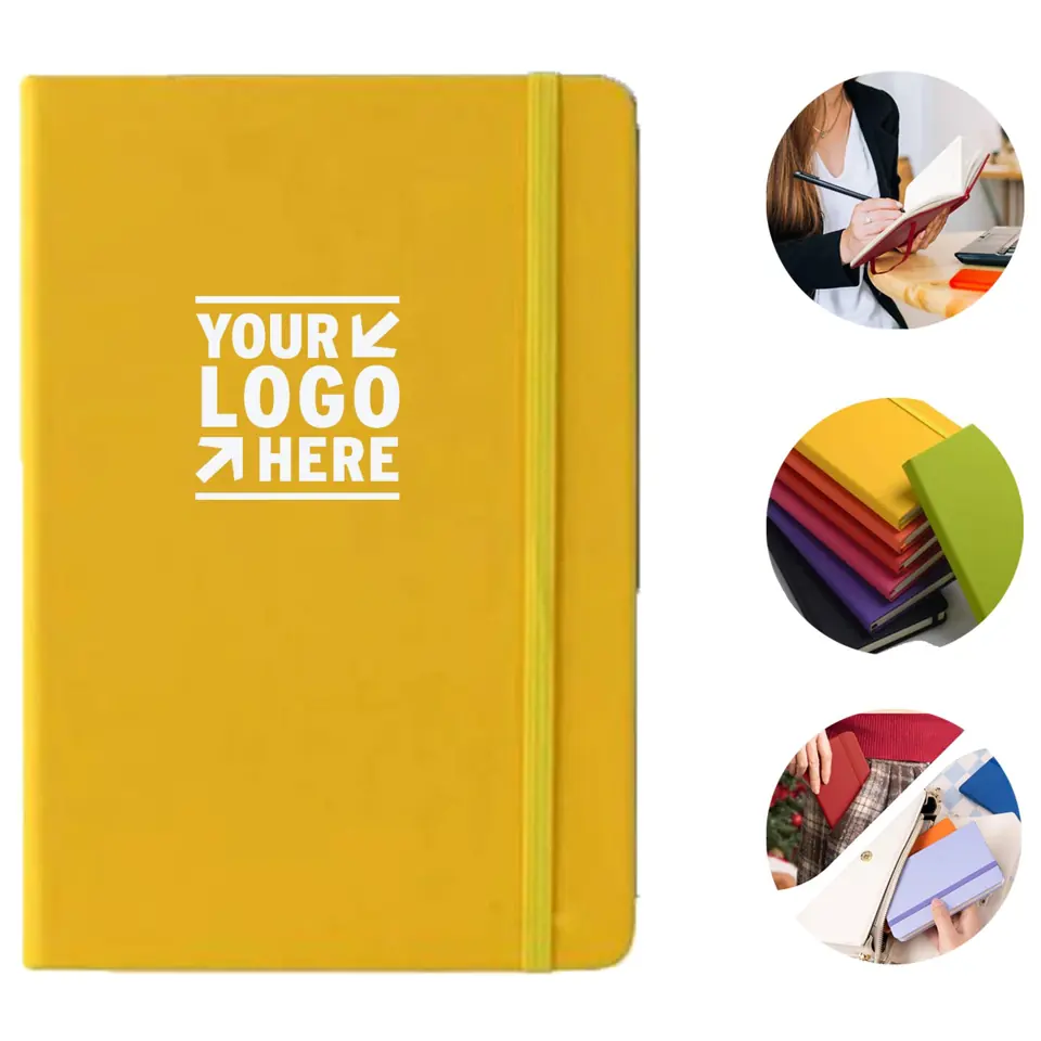 Premium Lined Hardcover Notebook with Elastic Closure