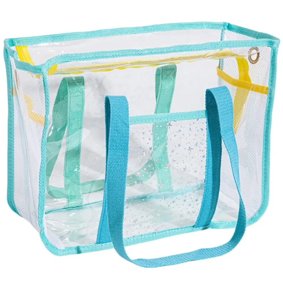 Spacious Water-Resistant Clear Tote Bag 2