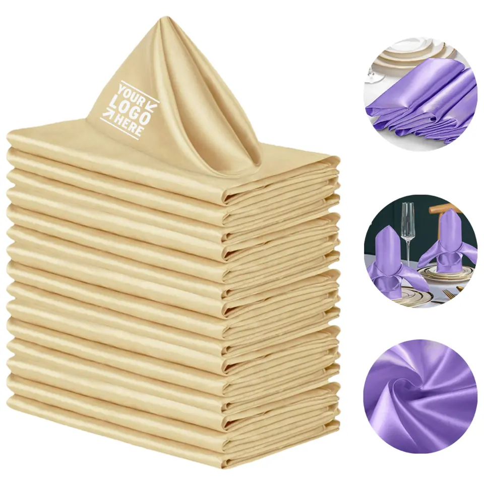 Elegant Satin Square Dinner Napkin