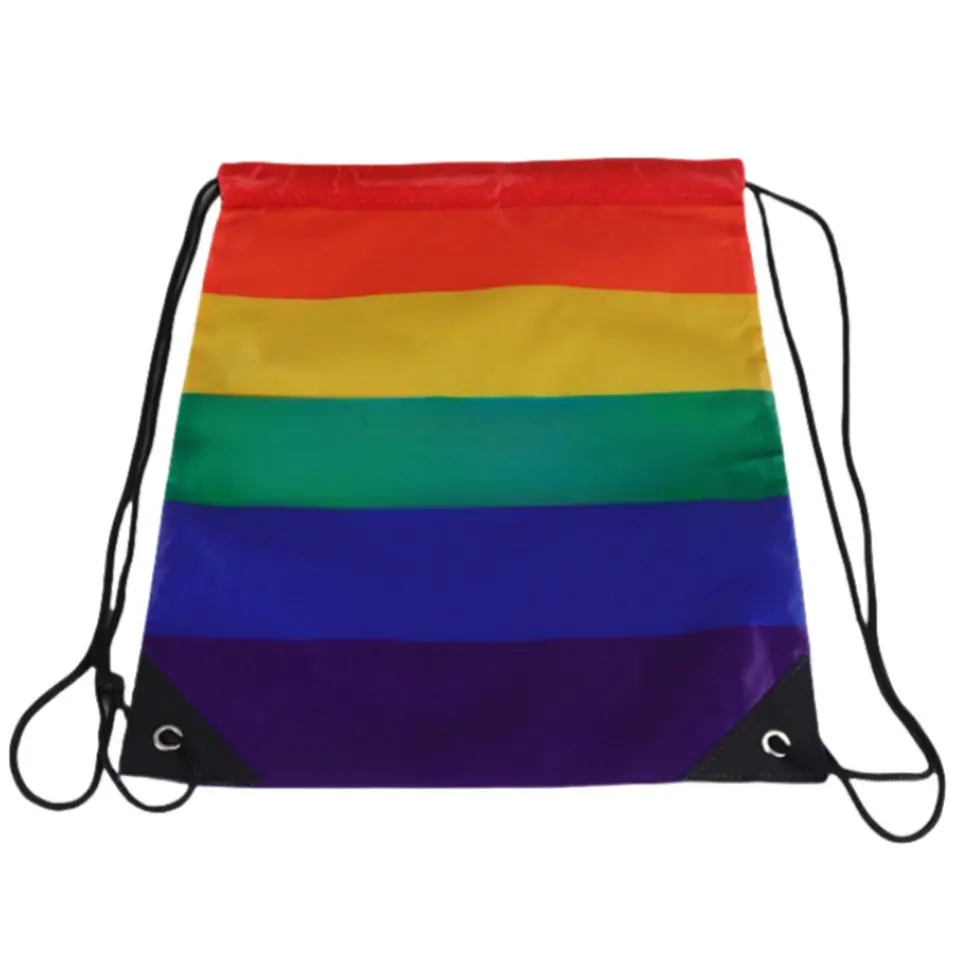 Compact Rainbow Drawstring Bag 2