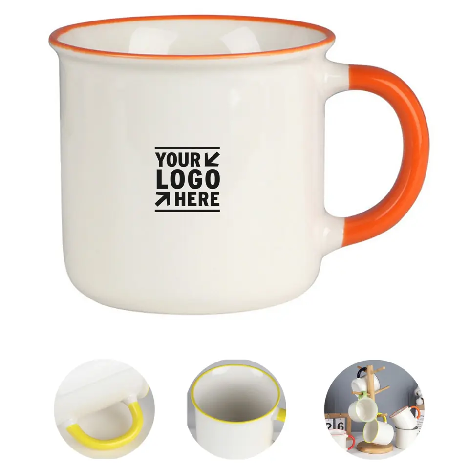Vibrant Rim Ceramic Beverage Mug
