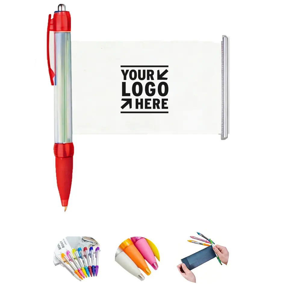 Multicolor Retractable Banner Pen