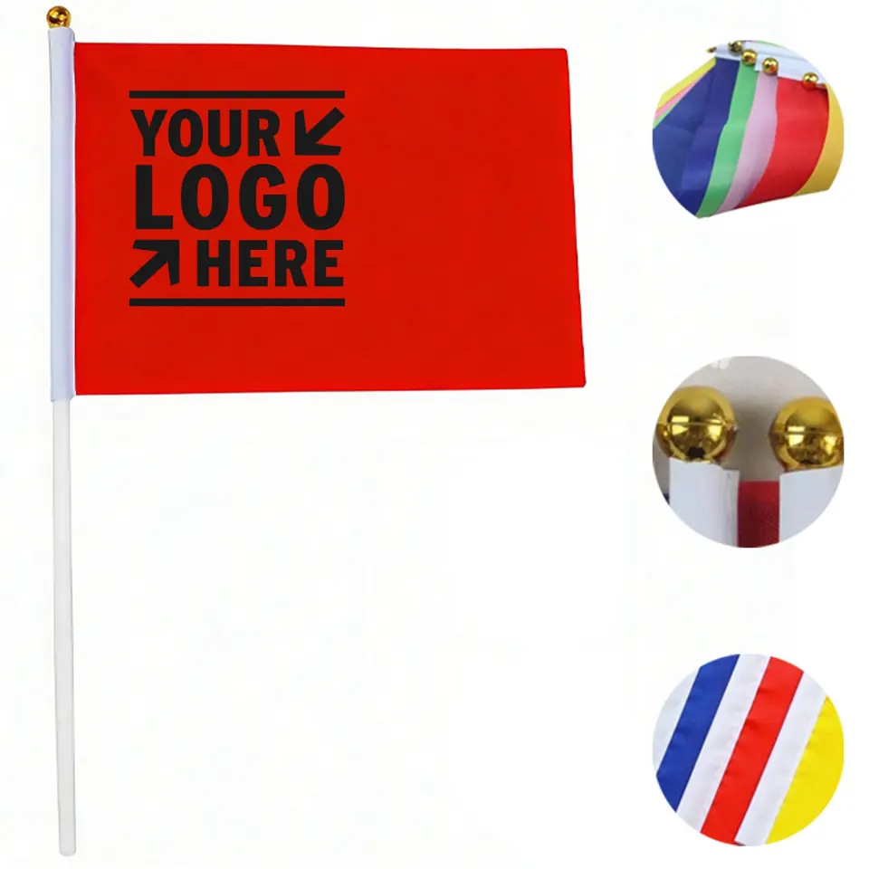 Vibrant Hand-Waving Flags
