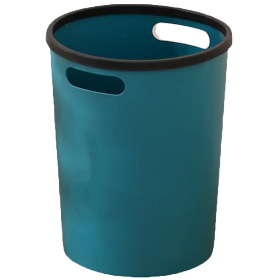 Circular Waste Bin with Handles and Secure Rim 2