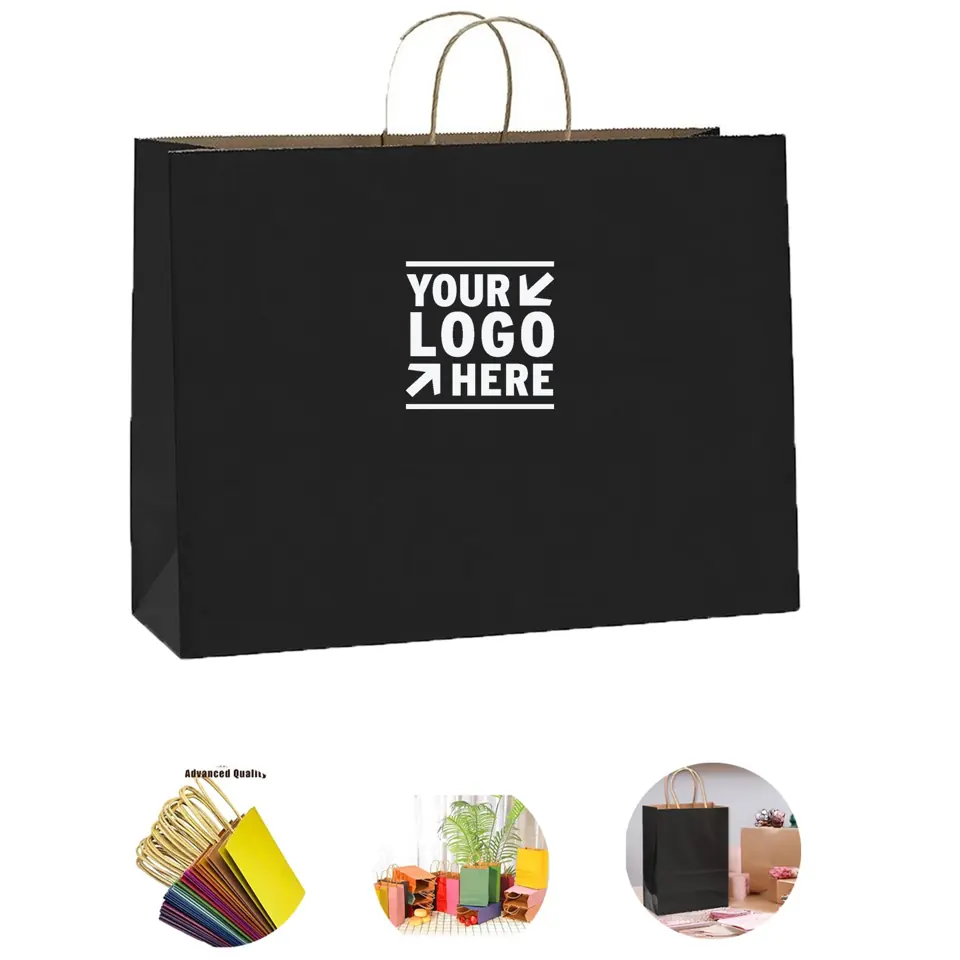 Sustainable Kraft Paper Gift Bag with Handle