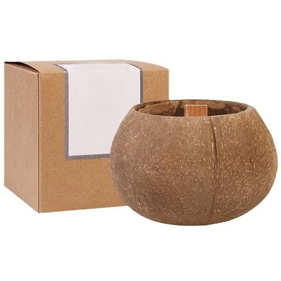 Aromatherapy Coconut Shell Candle 2