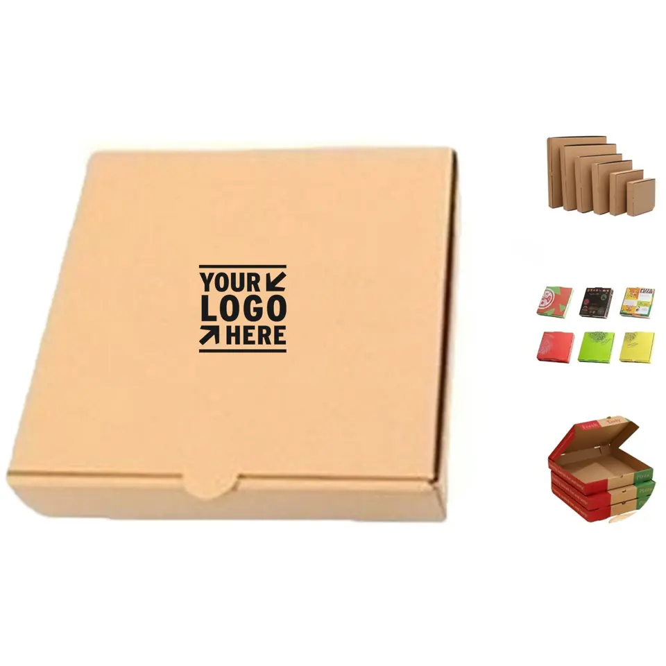 Colorful Printed Square Pizza Boxes
