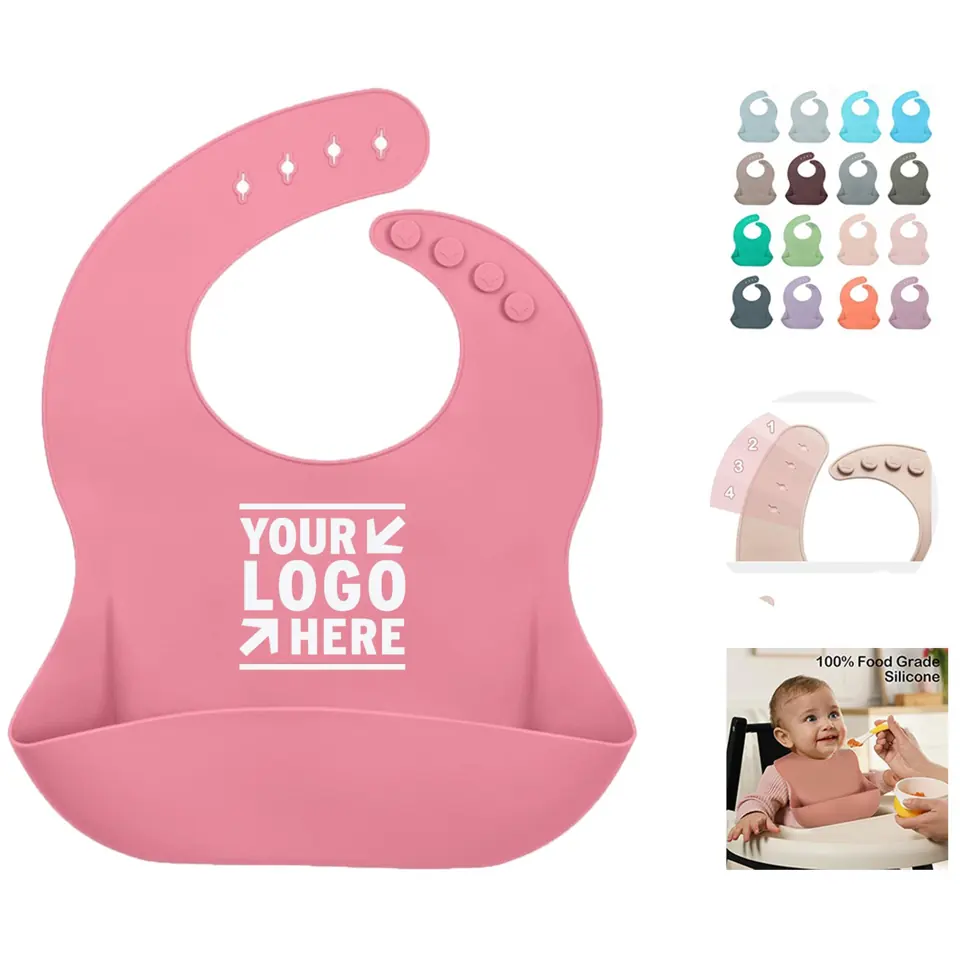 Adorable Water-Resistant Silicone Infant Bib