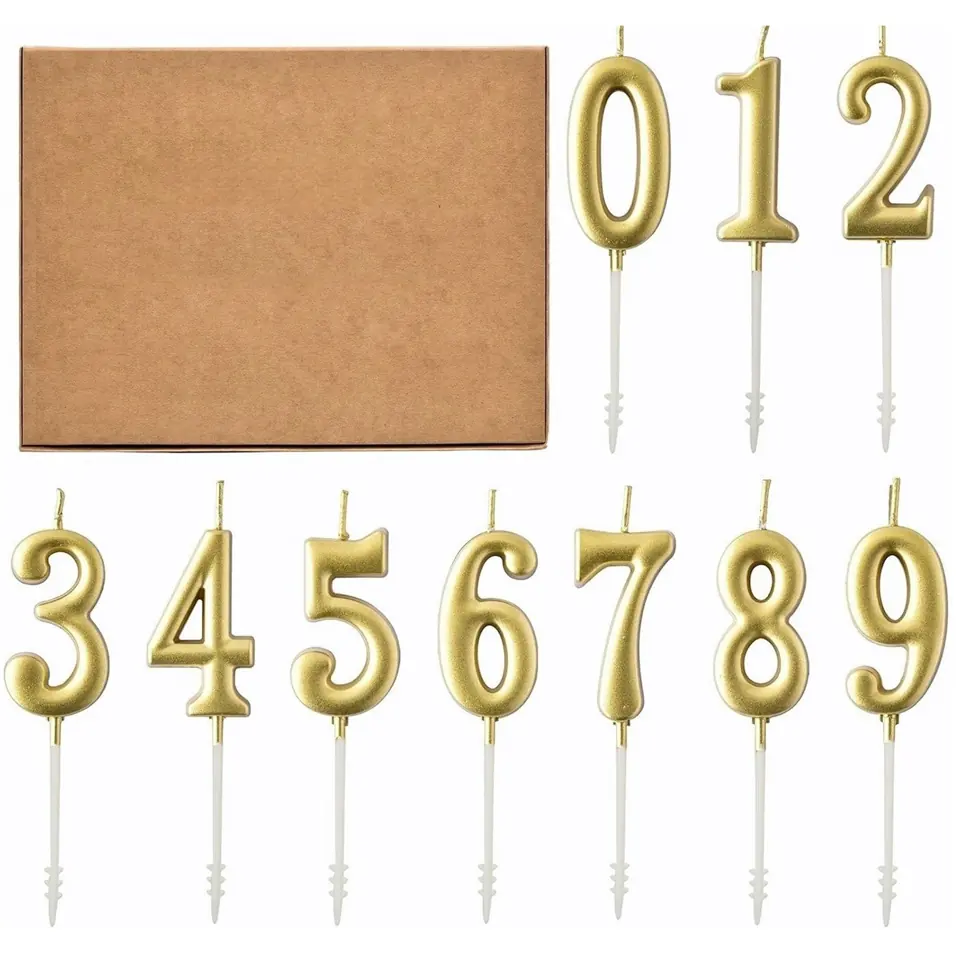 Decorative Number Candles Set 2