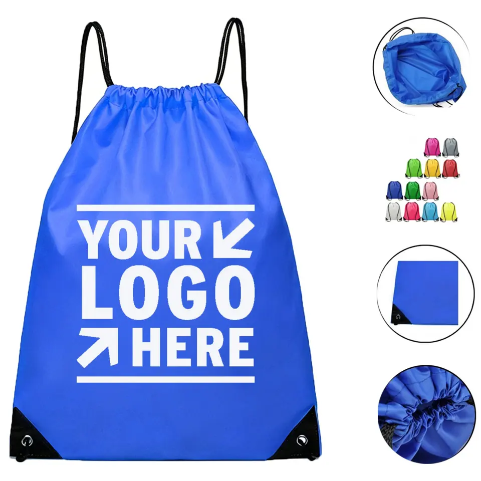 Sporty Water-Resistant Drawstring Backpack