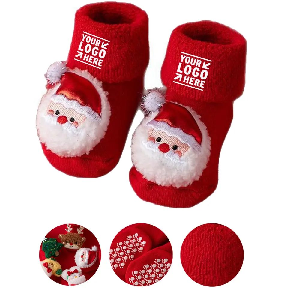 Festive Infant Grip Socks