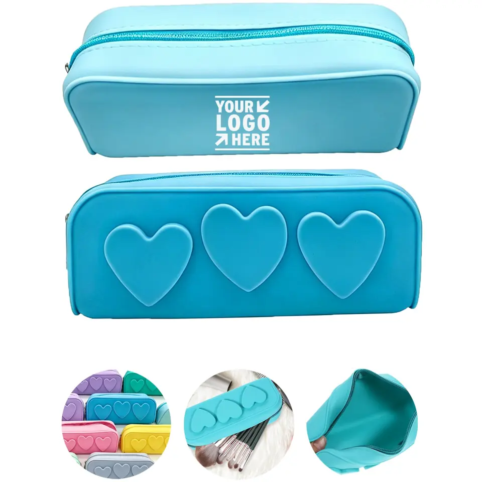 Charming Heart-Shaped Pencil Case