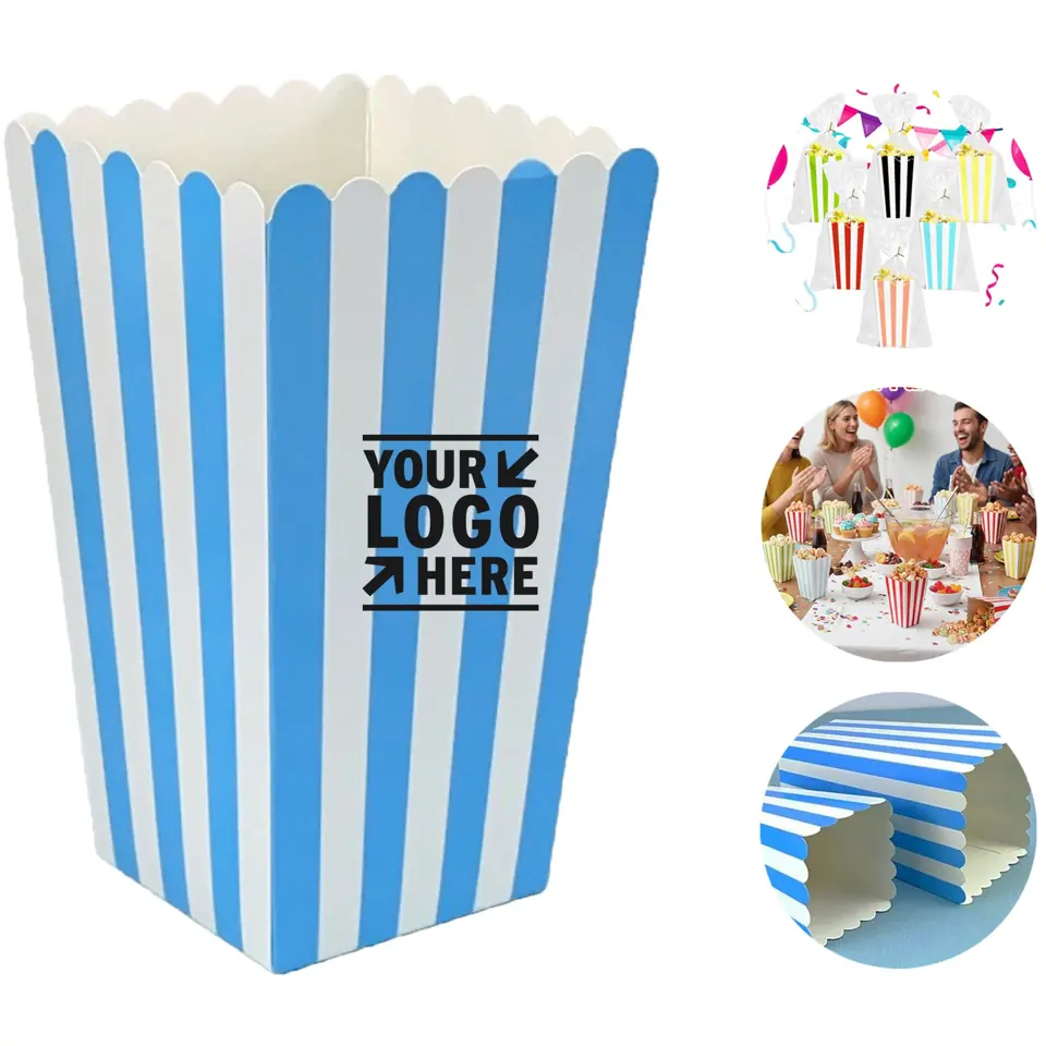 Classic Striped Popcorn Container
