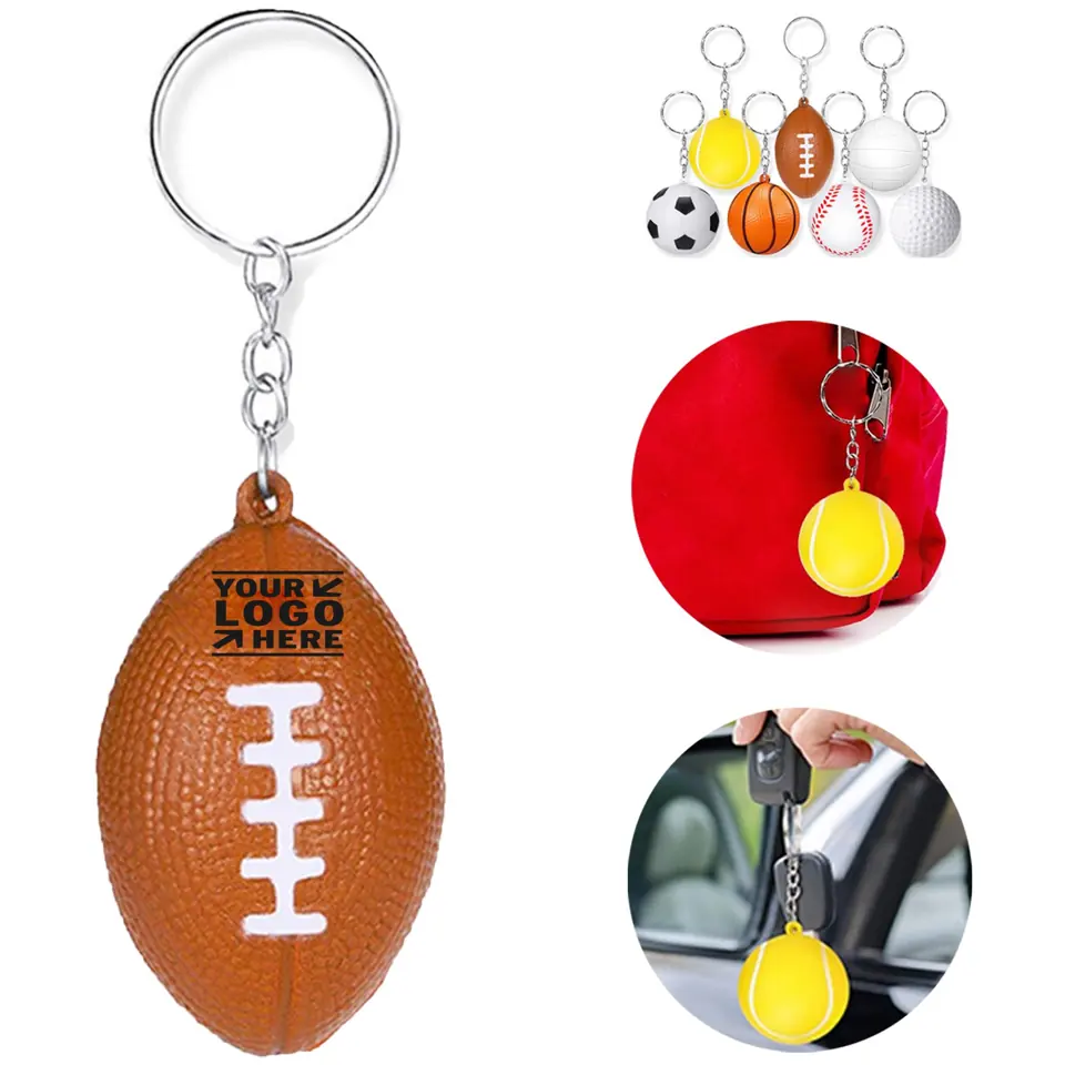Soft Foam Ball Keychain Stress Relief Toy