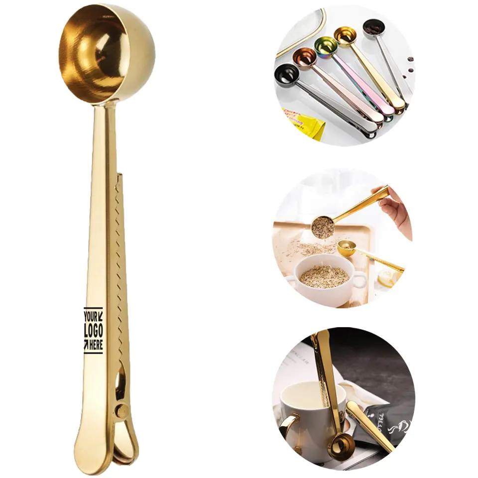 Versatile Dual-Purpose Coffee Scoop with Clip