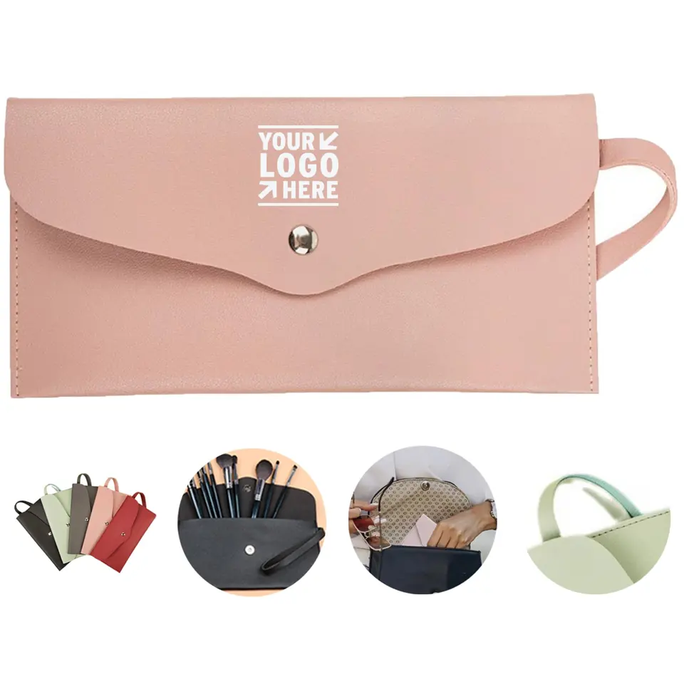 Elegant Triangular Cosmetics Pouch