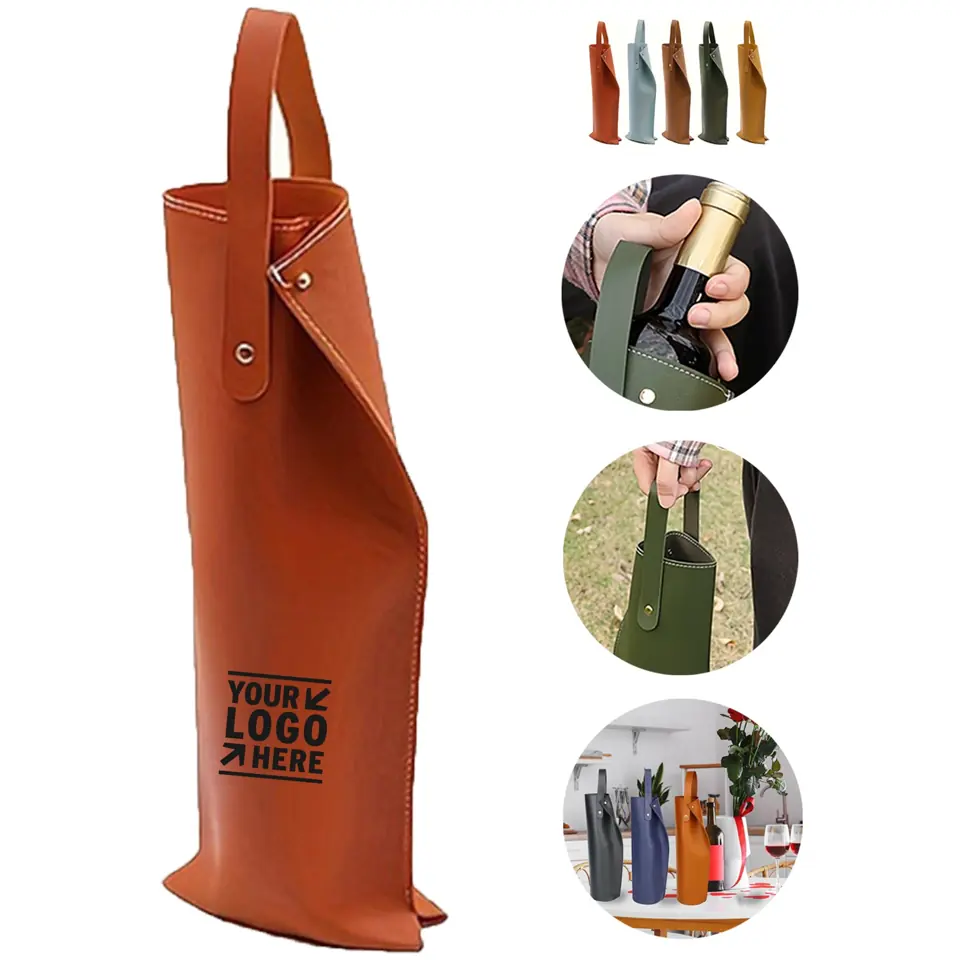 Elegant Leather Wine Carrier