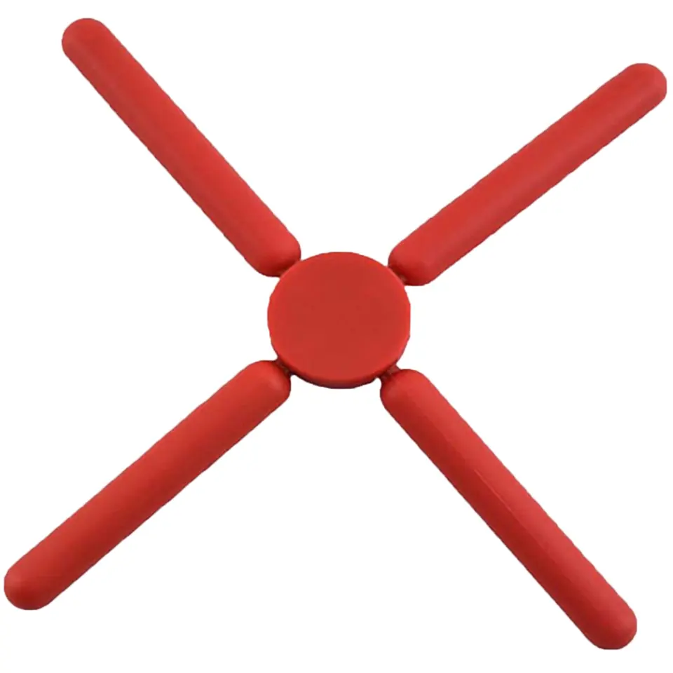 Flexible Heat-Resistant Cross Silicone Trivet 2