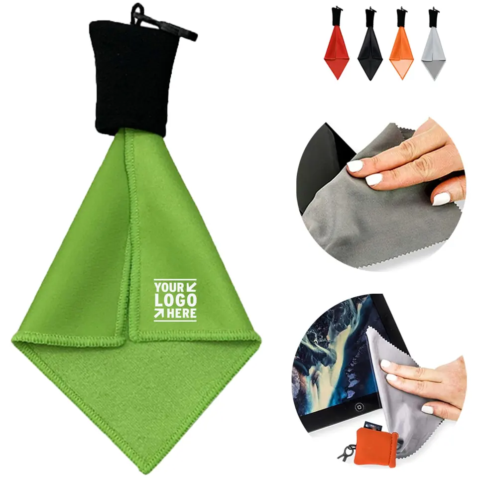 Portable Lens Cleaning Cloth Keychain