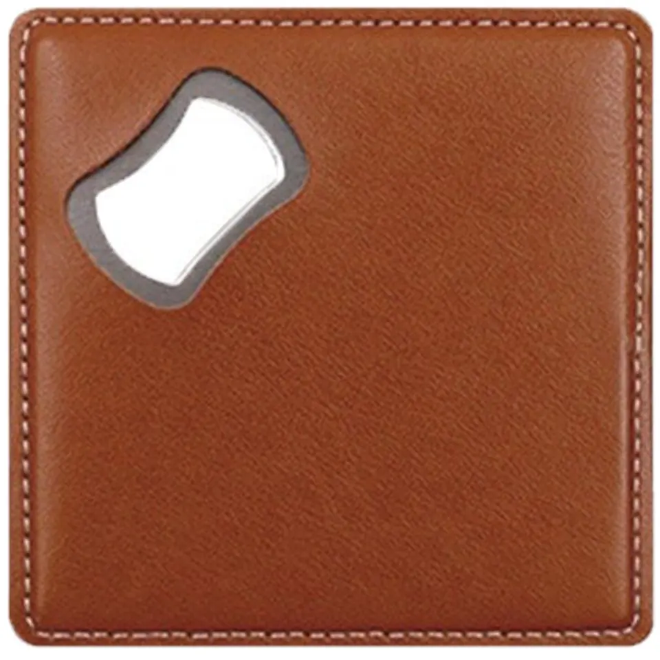 Concealed Opener Leather Drink Mat 2