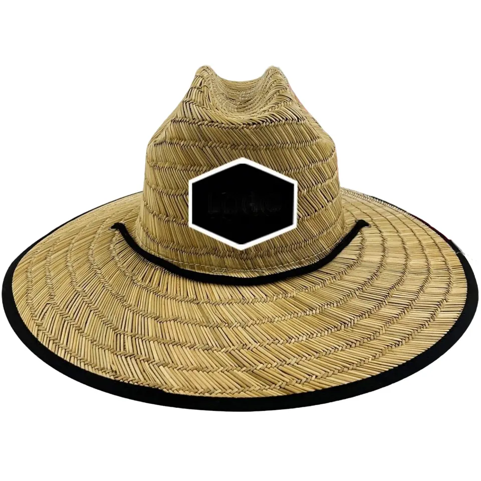 Personalized Patterned Straw Sun Visor 2