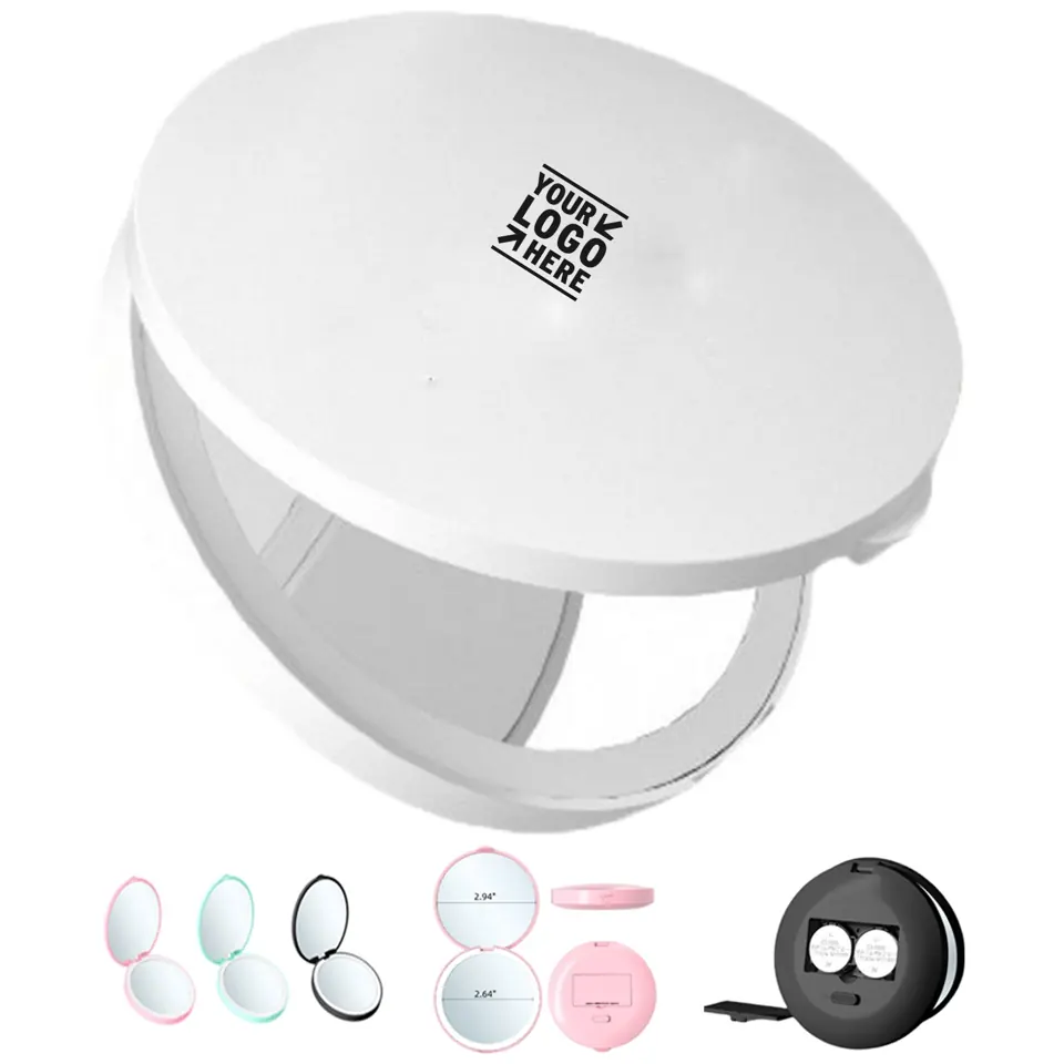 Dual-Sided Illuminated Travel Beauty Mirror