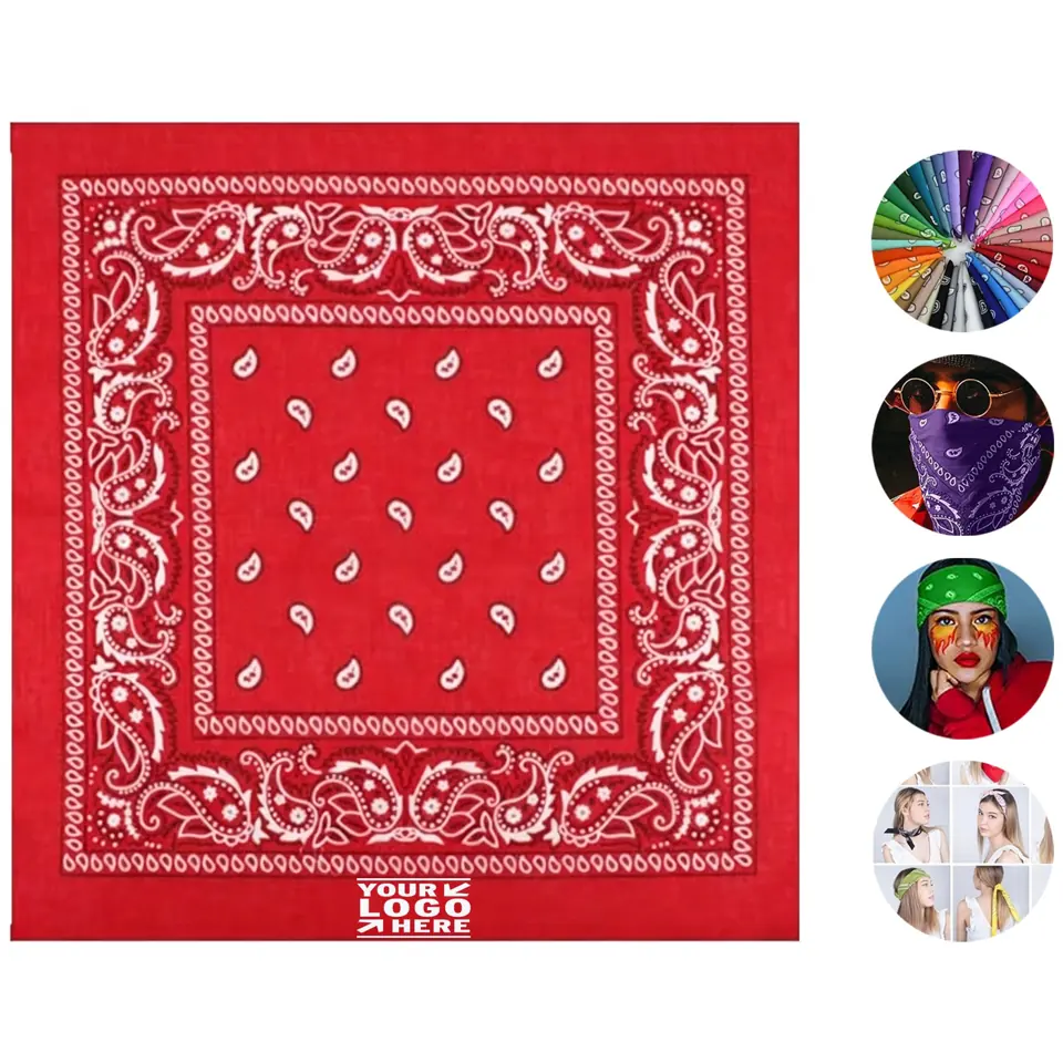 Urban Paisley Pattern Polyester Bandana