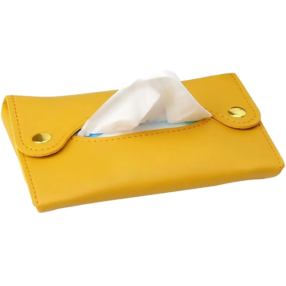 Compact Leather Tissue Pouch 2
