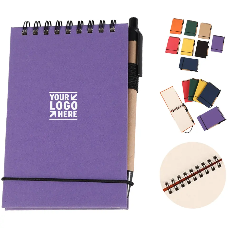 Eco-Friendly Flip-Top Notepad with Pen
