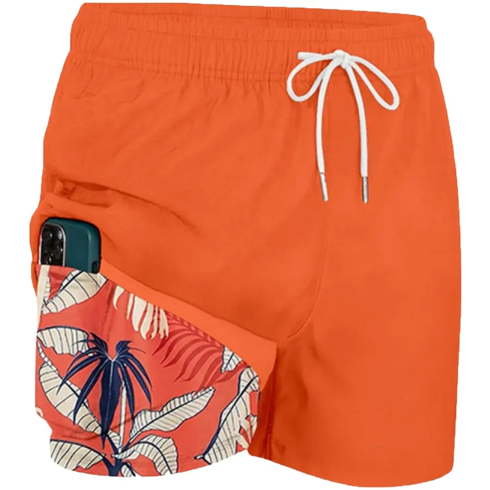 Tropical Print Quick-Dry Swim Shorts 2