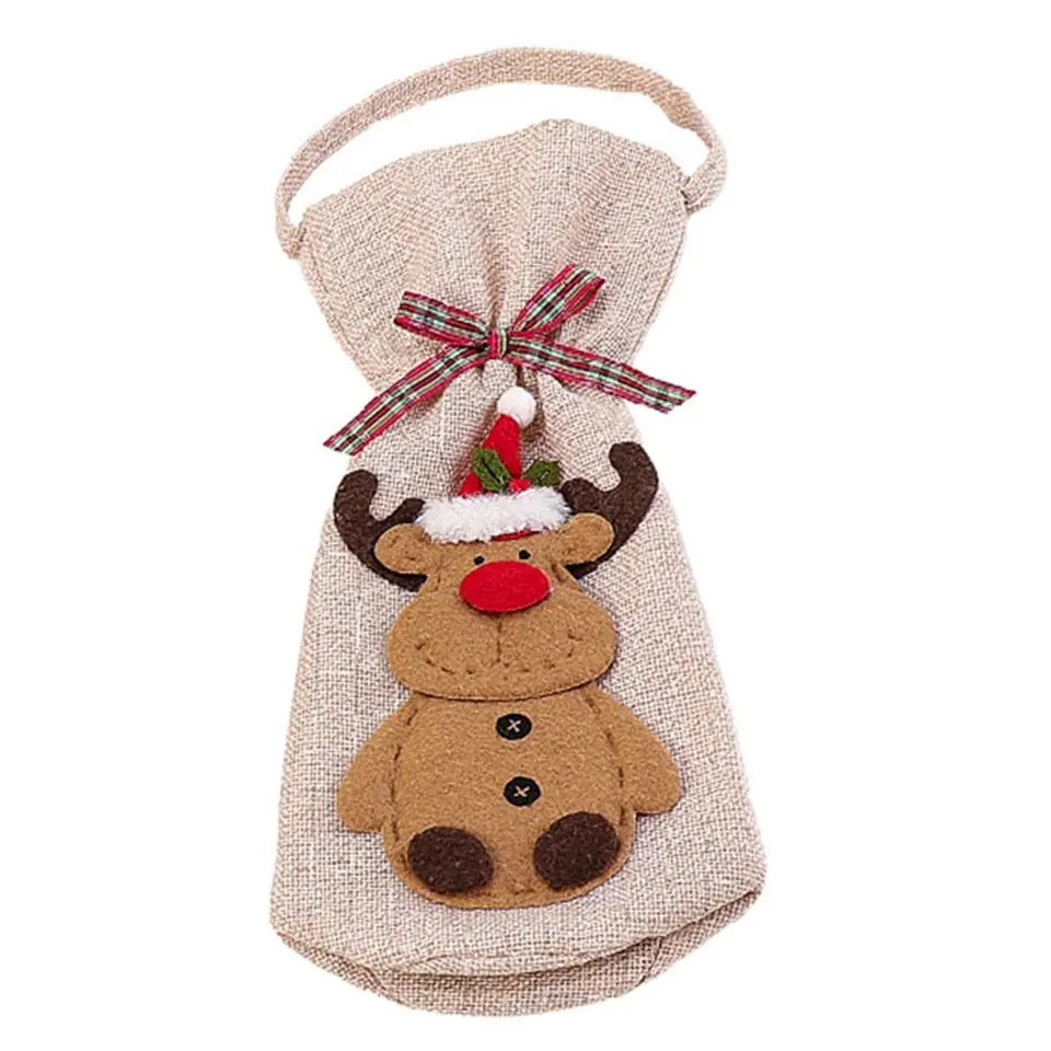 Festive Wine Bottle Gift Pouch 2