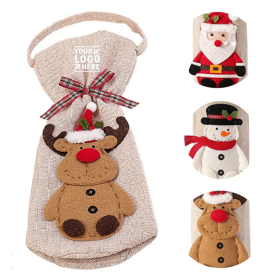 Festive Wine Bottle Gift Pouch